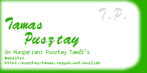 tamas pusztay business card